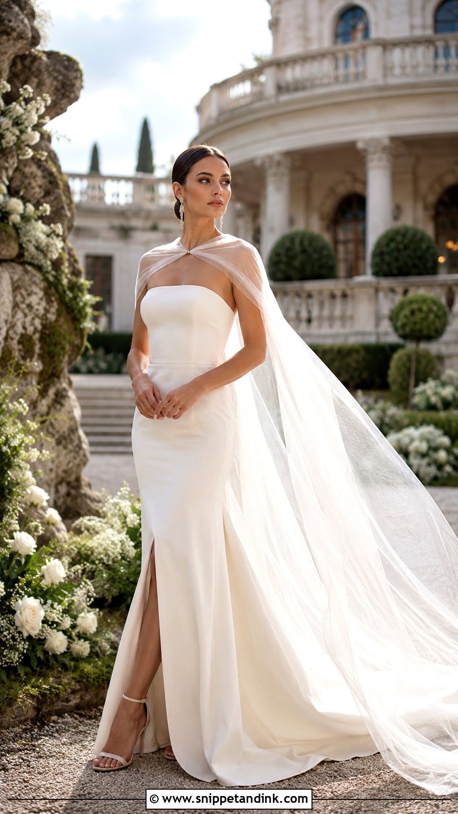 Fairy Wedding Dress With Cape Veil - Snippet and Ink - 25 Fairy Wedding Dress Fantasy Ideas
