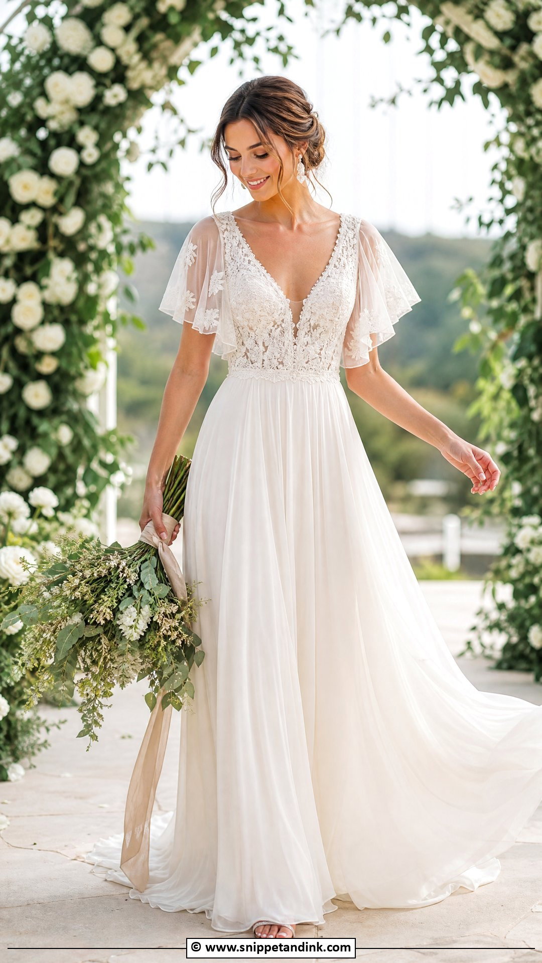 Fairy Wedding Dress With Chiffon Skirt - Snippet and Ink - 35 Fairy Wedding Dress Ideas