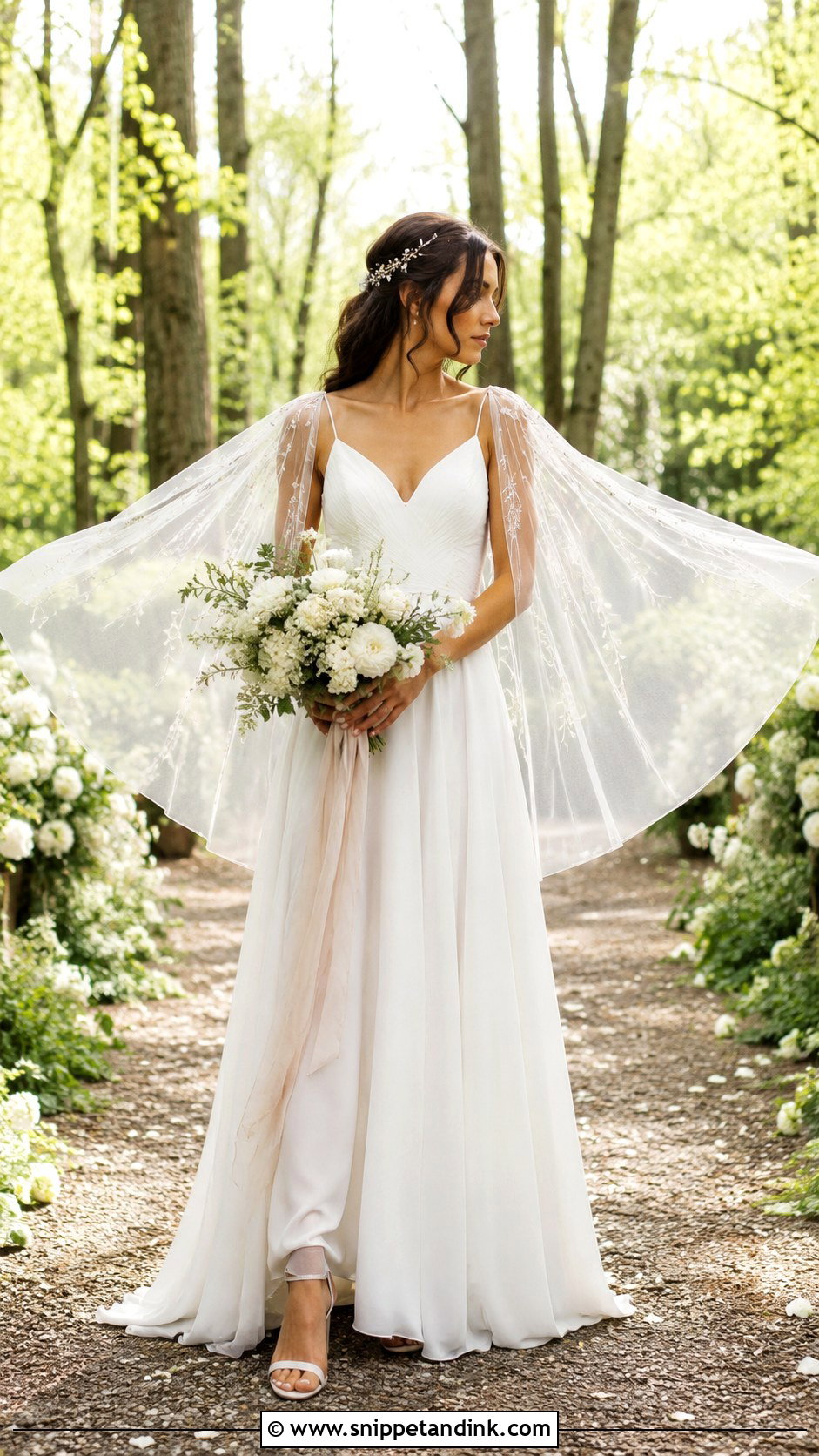 Fairy Wedding Dress With Detachable Wings - Snippet and Ink - 30 Fairy Inspired Wedding Dress Ideas
