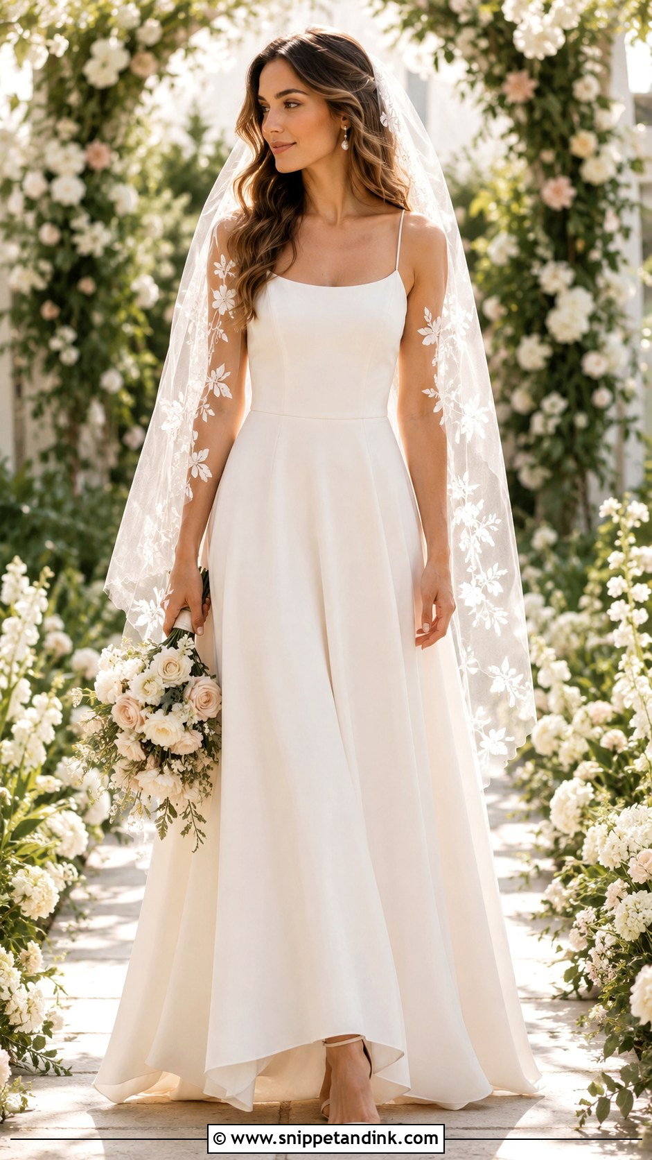 Fairy Wedding Dress With Floral Veil - Snippet and Ink - 30 Whimsical Wedding Dress Fairies Ideas