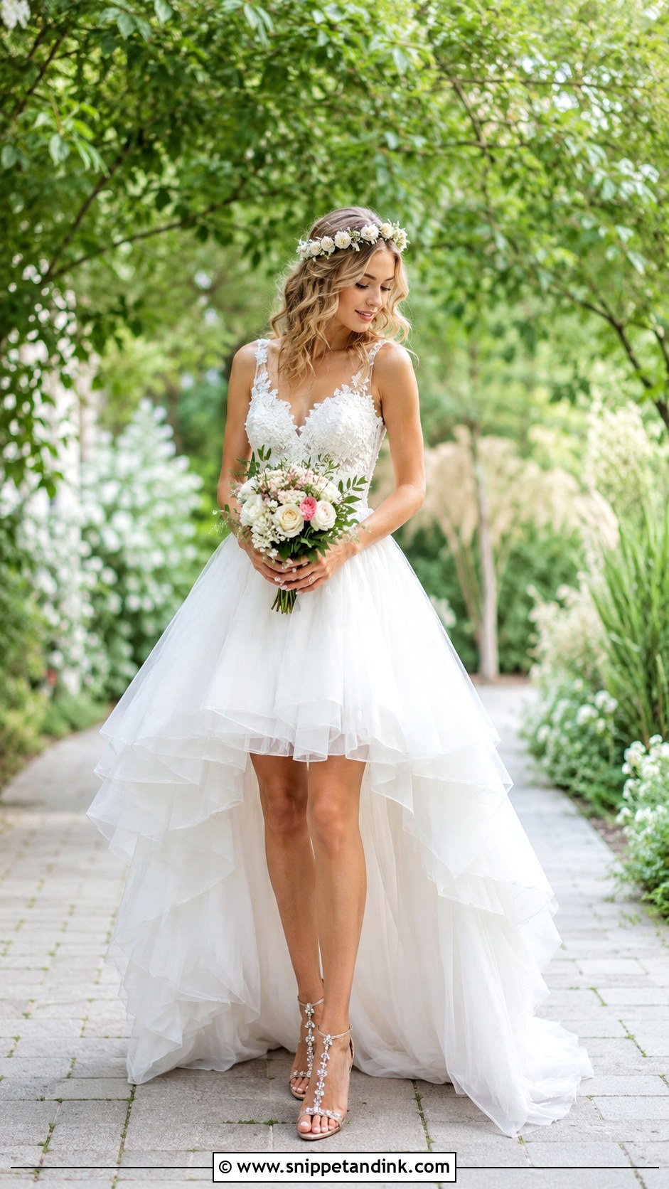 Fairy Wedding Dress With High Low Skirt - Snippet and Ink - 30 Fairy Inspired Wedding Dress Ideas