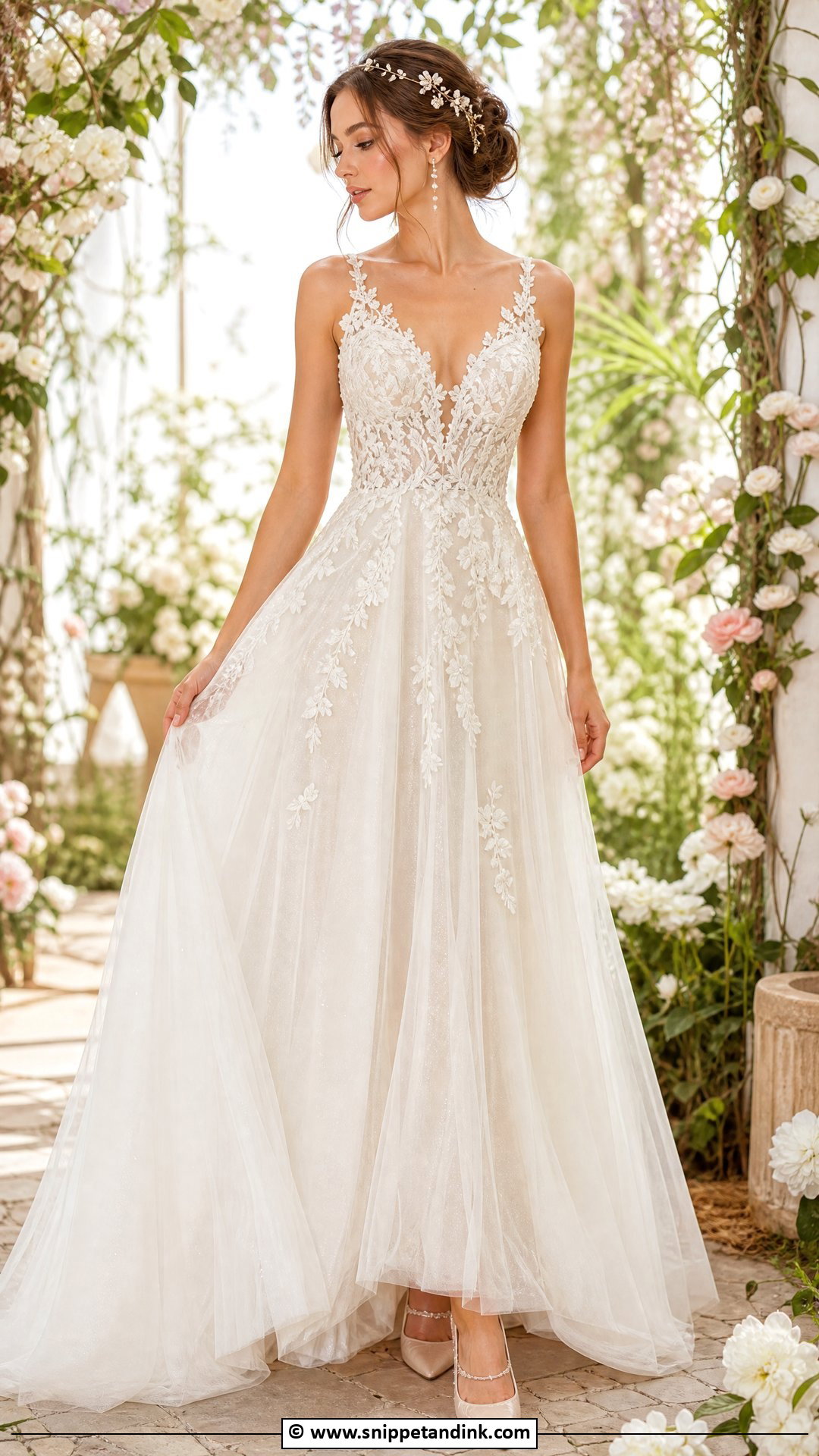 Fairy Wedding Dress With Lace Bodice - Snippet and Ink - 35 Fairy Wedding Dress Ideas