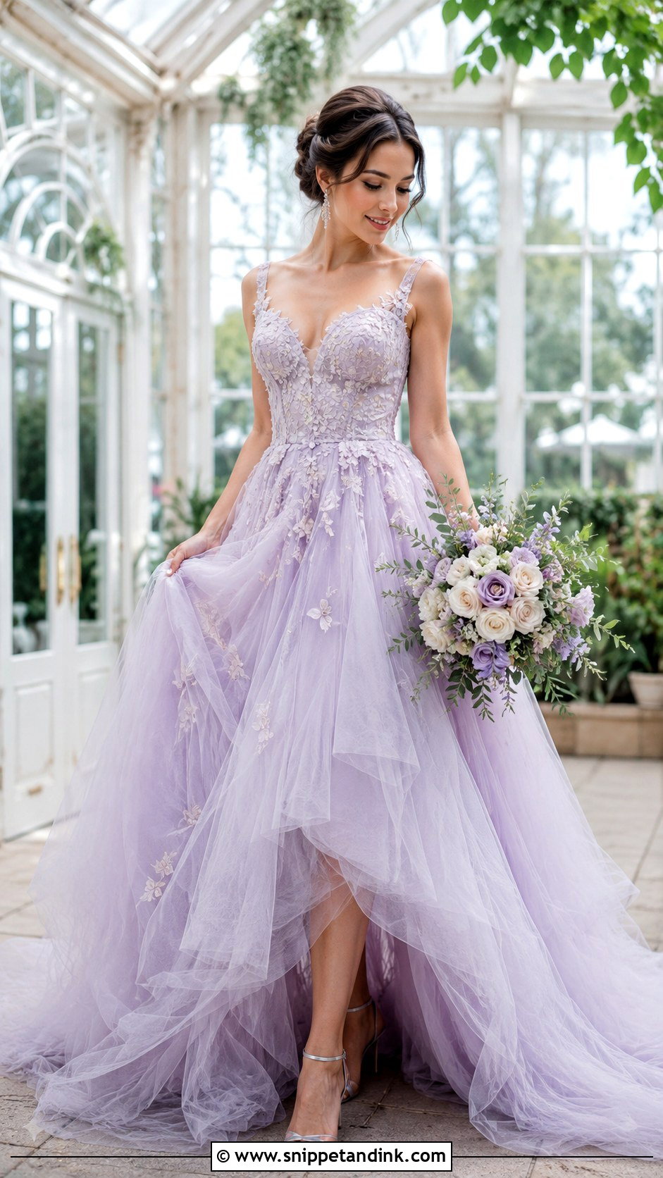 Fairy Wedding Dress With Lavender Tulle - Snippet and Ink - 30 Fairy Inspired Wedding Dress Ideas