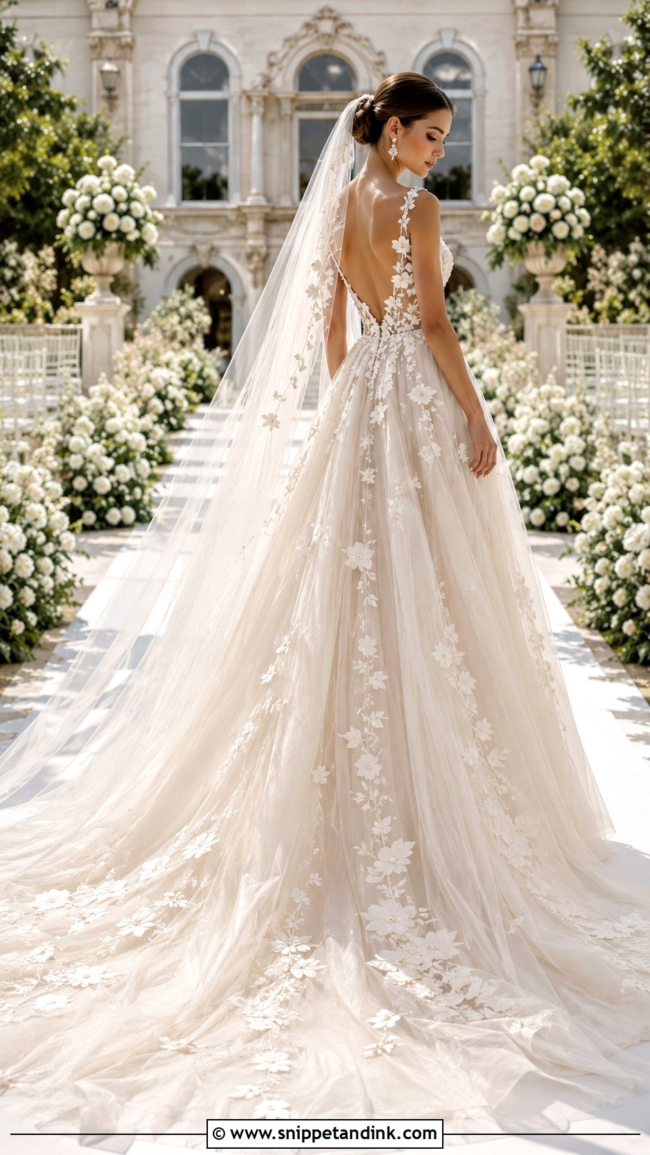 Fairy Wedding Dress With Long Train - Snippet and Ink - 25 Fairy Wedding Dress Fantasy Ideas
