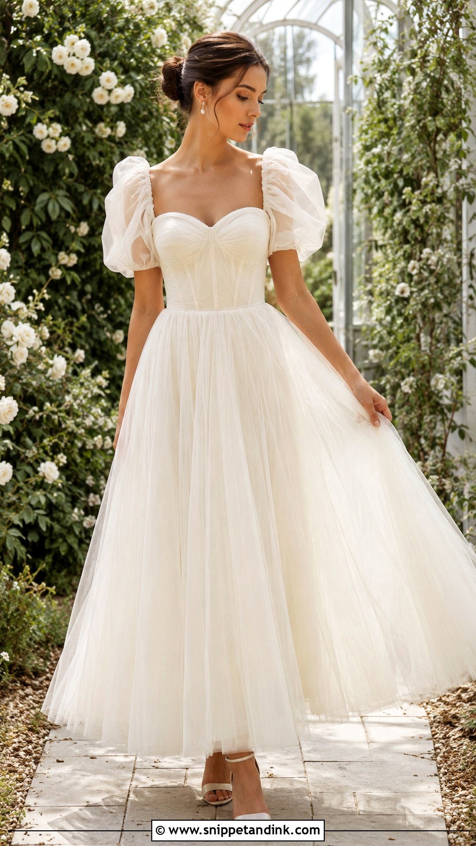 Fairy Wedding Dress With Puff Sleeves - Snippet and Ink - 30 Whimsical Wedding Dress Fairies Ideas