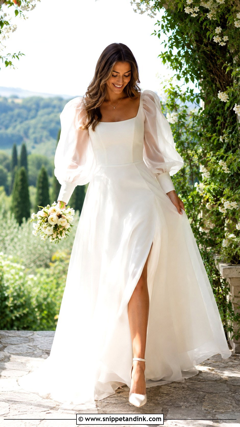 Fairy Wedding Dress With Puff Sleeves - Snippet and Ink - 25 Fairy Wedding Dress Fantasy Ideas