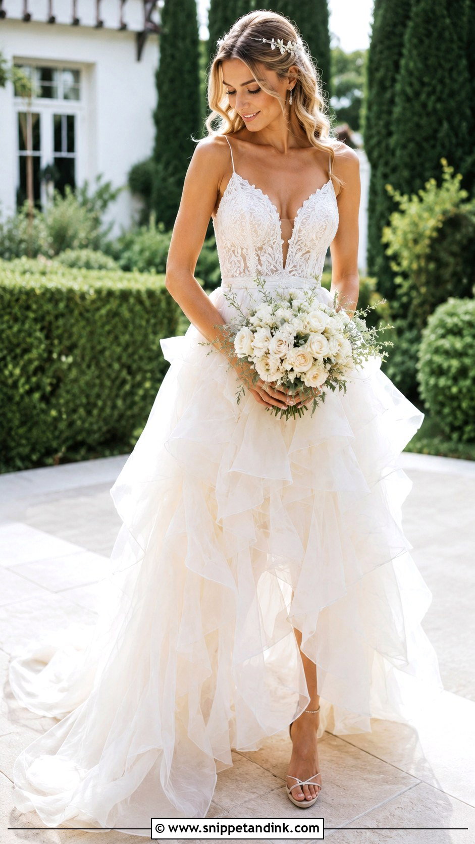 Fairy Wedding Dress With Ruffle Skirt - Snippet and Ink - 30 Fairy Inspired Wedding Dress Ideas
