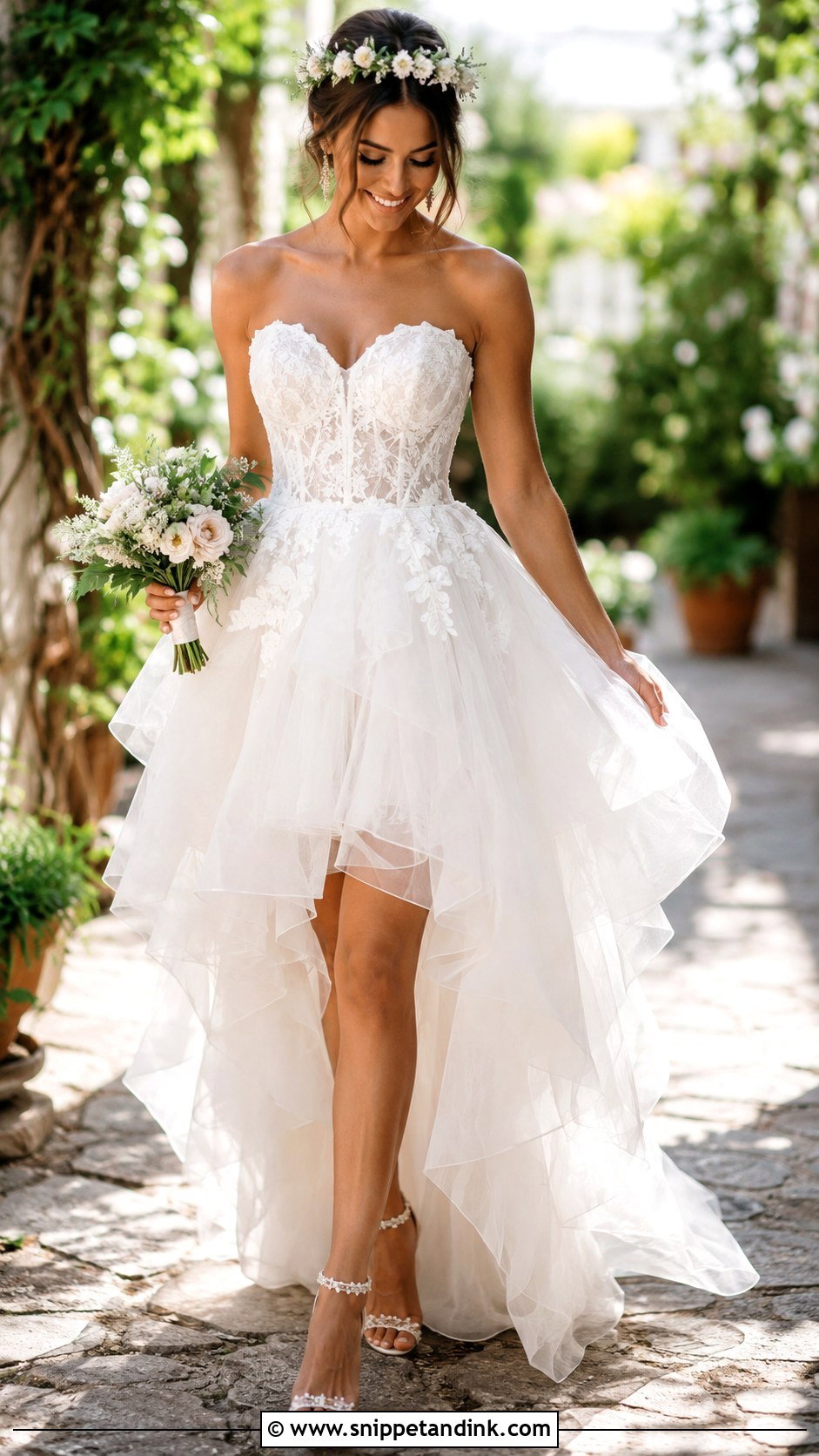 Fairy Wedding Dress With Sheer Skirt - Snippet and Ink - 30 Fairy Inspired Wedding Dress Ideas