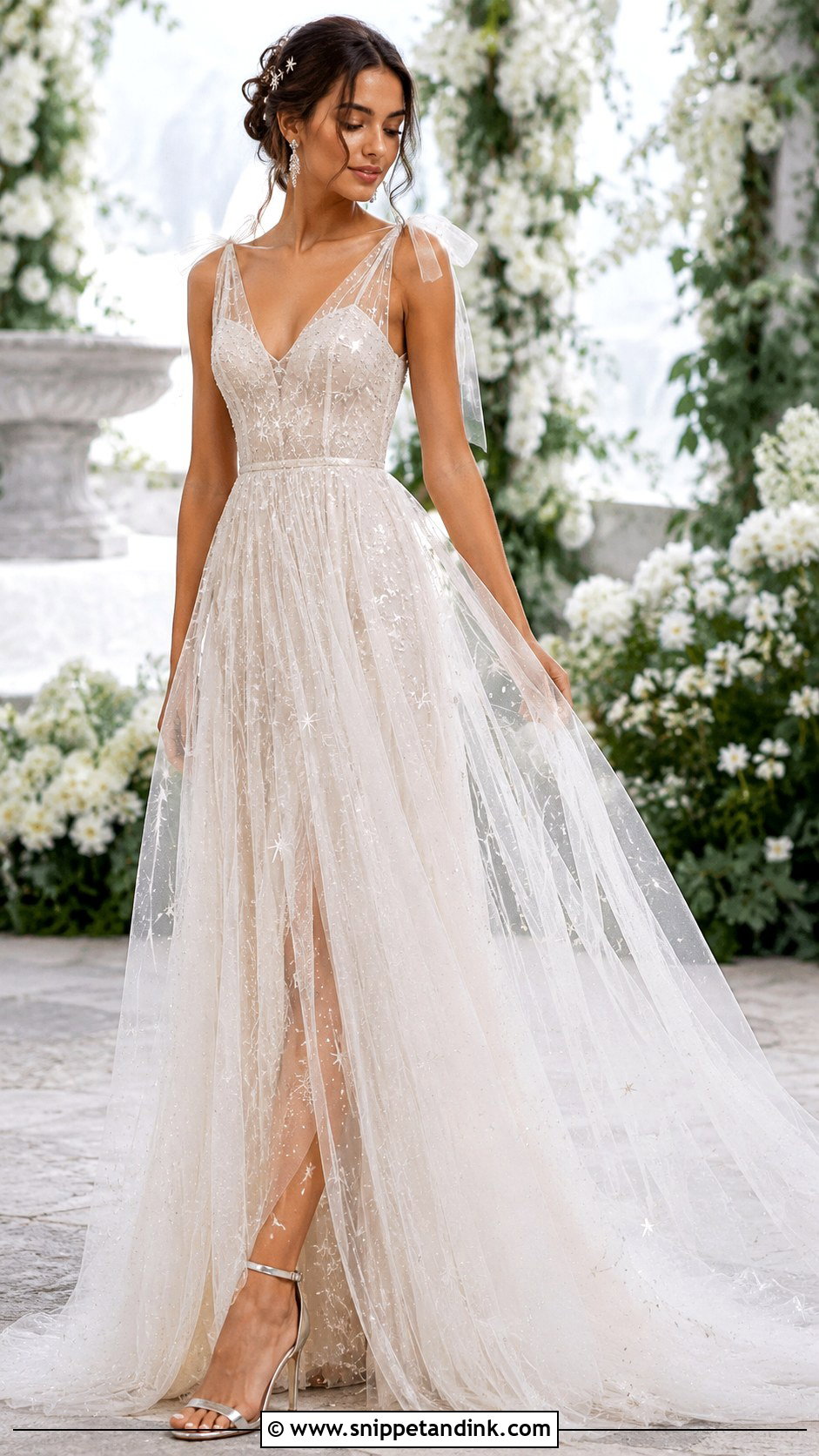 Fairy Wedding Dress With Star Beading - Snippet and Ink - 25 Fairy Wedding Dress Fantasy Ideas