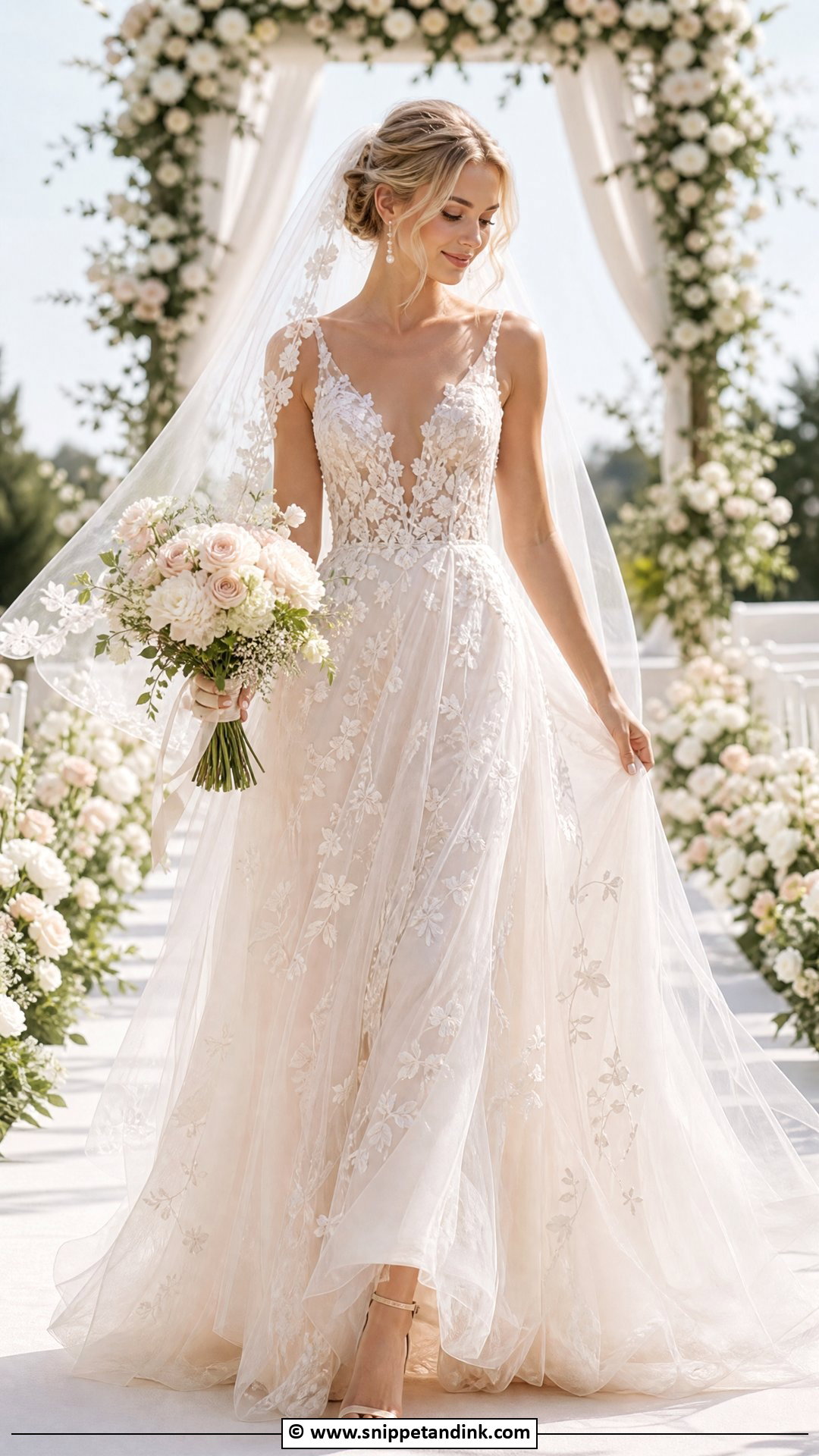 Fairy Wedding Dress With Veil - Snippet and Ink - 35 Fairy Wedding Dress Ideas