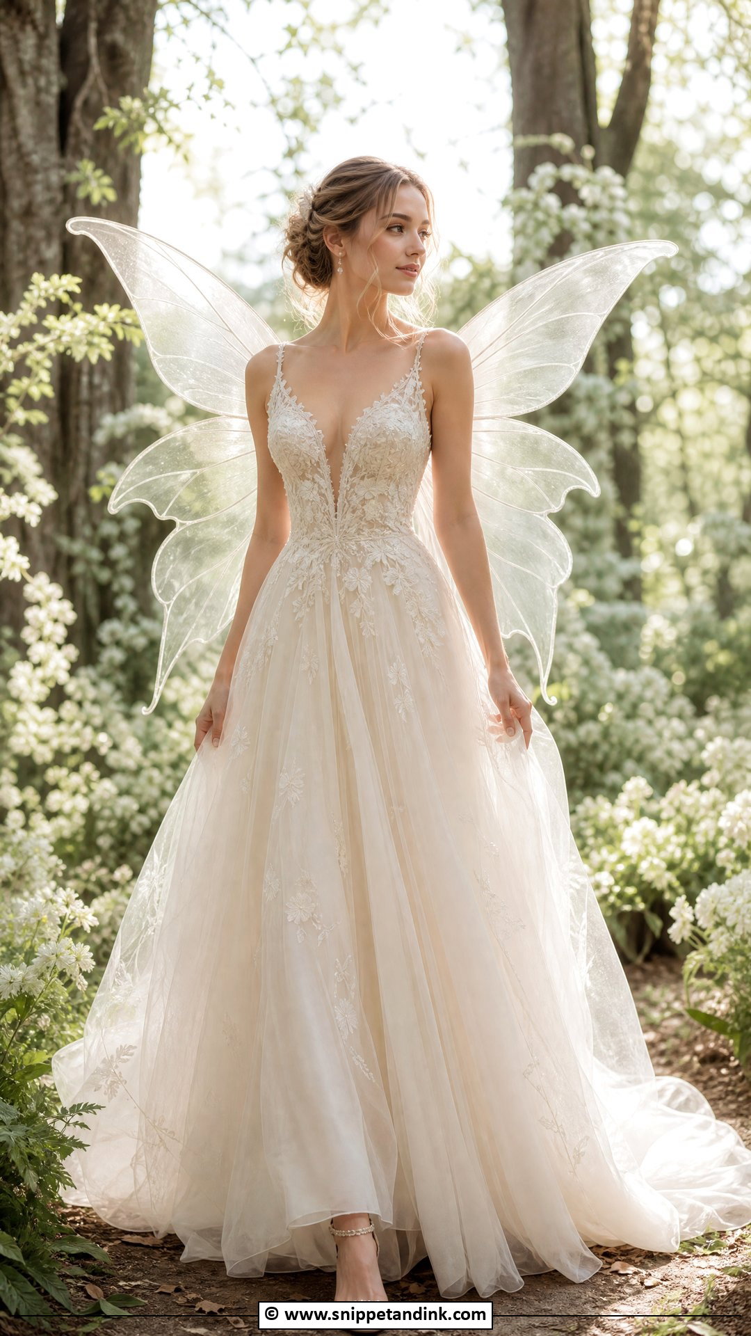 Fairy Wedding Dress With Wings - Snippet and Ink - 35 Fairy Wedding Dress Ideas
