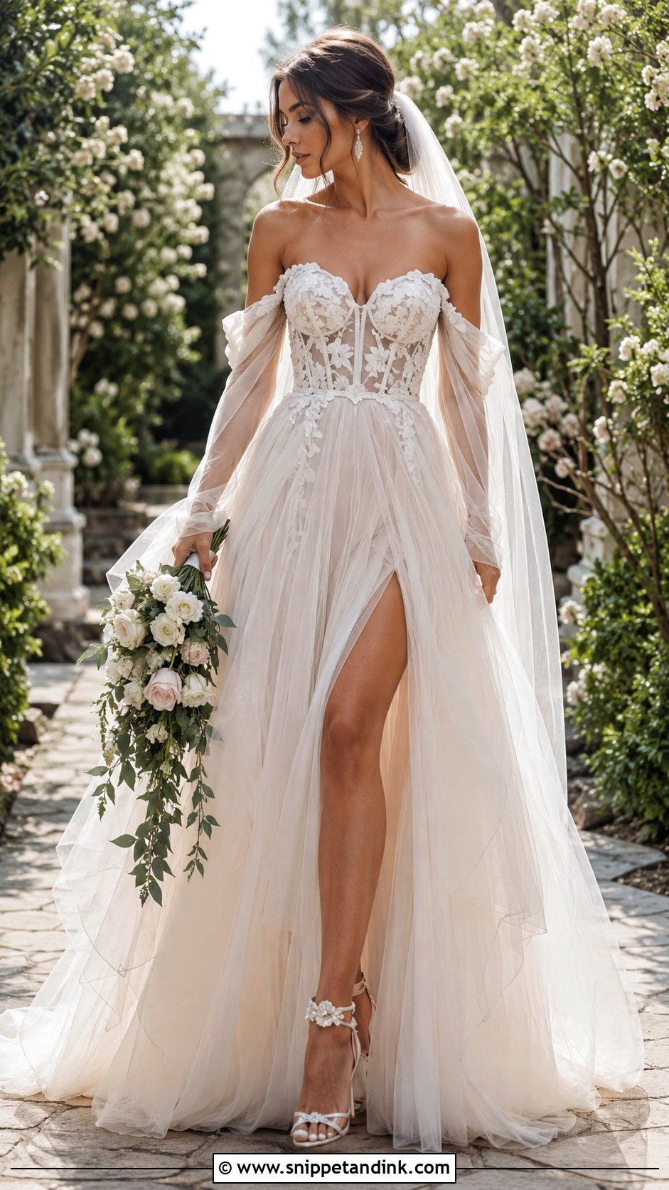 Fairy Wedding Dress With a Slit - Snippet and Ink - 20 Fairy Style Wedding Dresses
