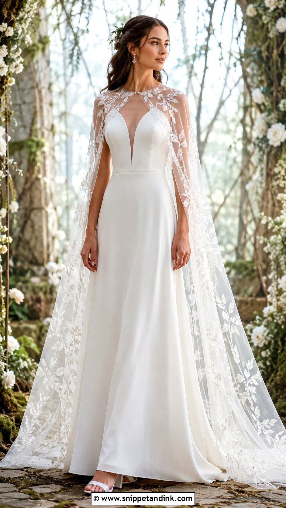 Fairy Wedding Gown With Cape - Snippet and Ink - 20 Fairy Wedding Gown Ideas