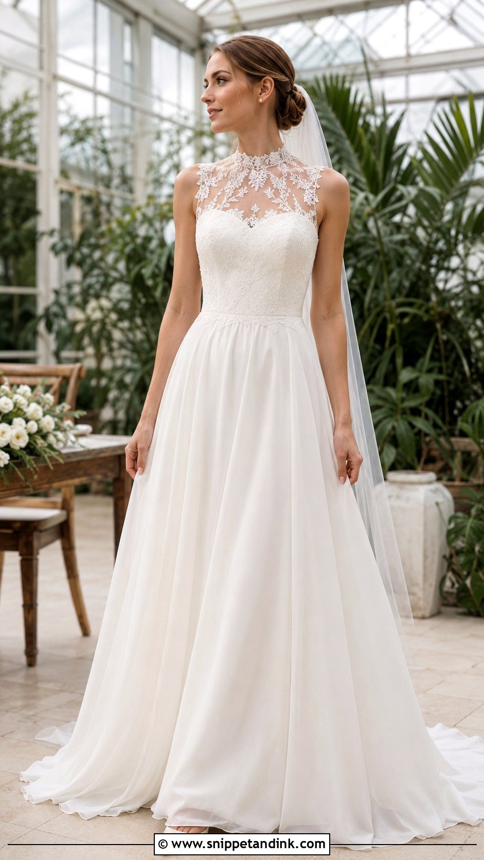 Fairy Wedding Gown With High Neck - Snippet and Ink - 20 Fairy Wedding Gown Ideas