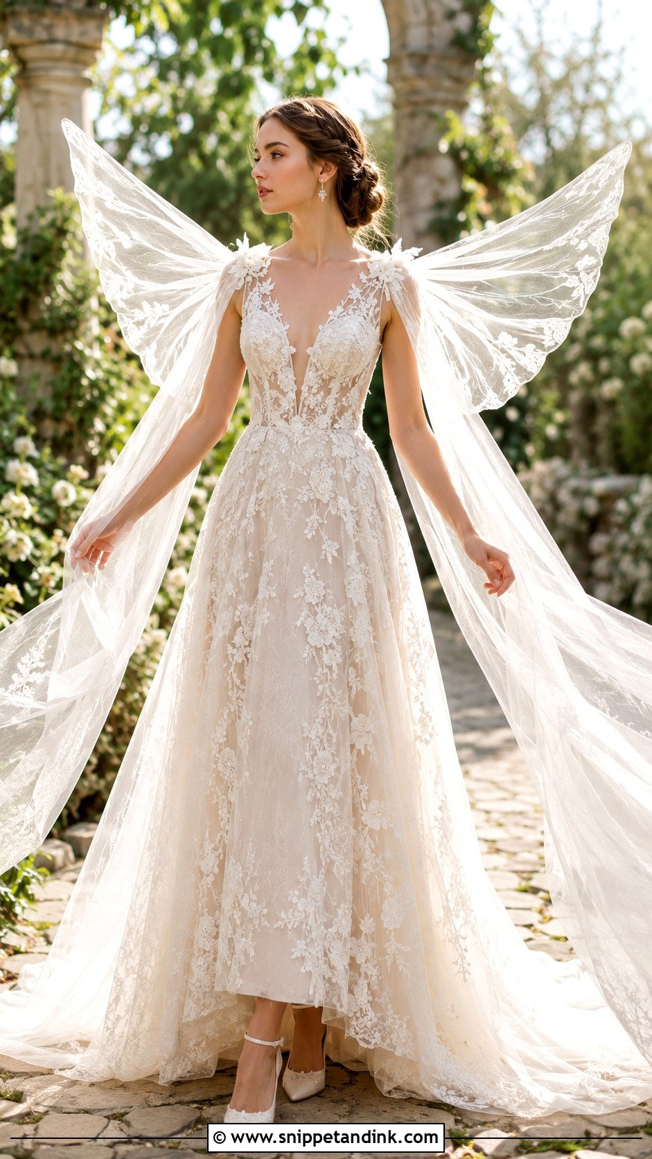 Fairy Wedding Gown With Wings - Snippet and Ink - 20 Fairy Wedding Gown Ideas