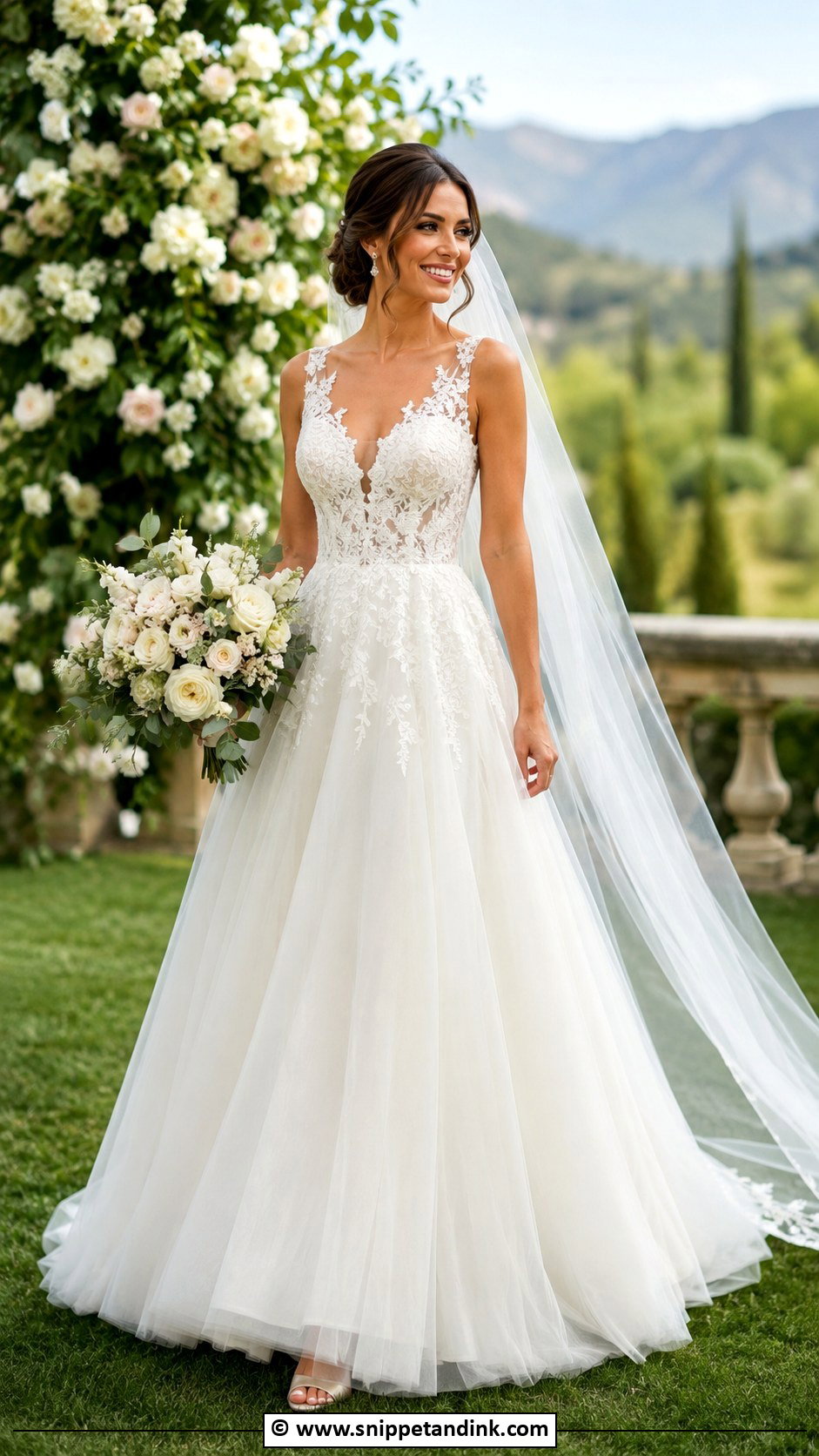 Fairytale A Line Wedding Dress - Snippet and Ink - 30 Fairytale Wedding Dresses