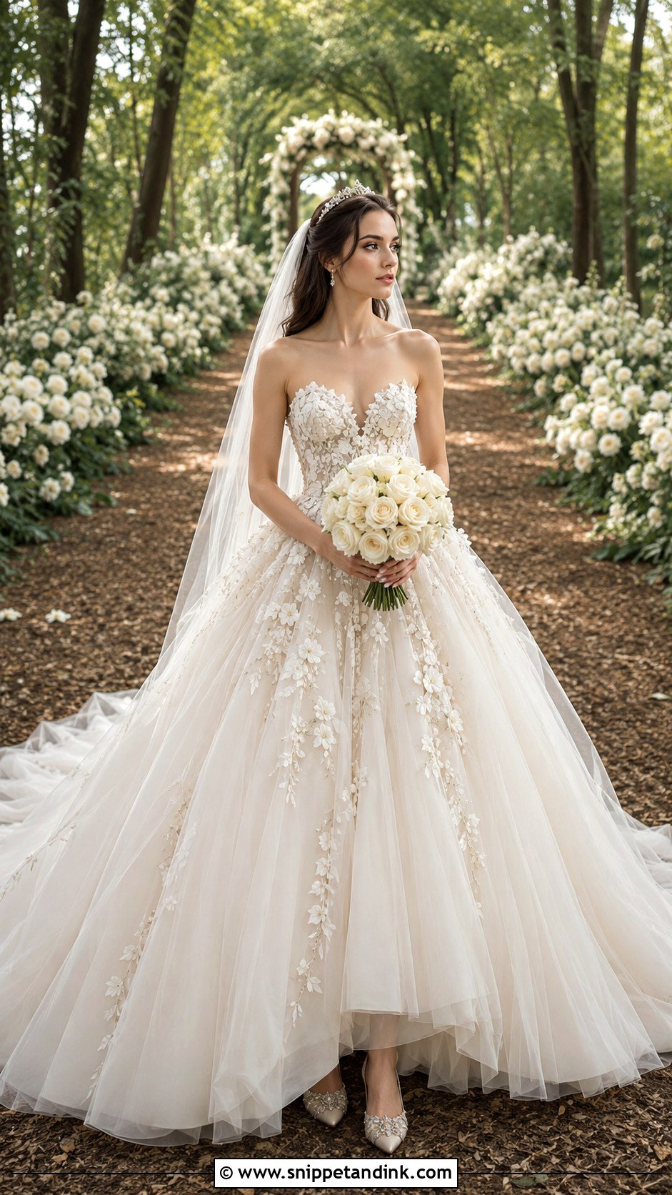Fairytale Ball Gown Forest Wedding Dress - Snippet and Ink - 20 Forest Wedding Aesthetic Wedding Dress Ideas