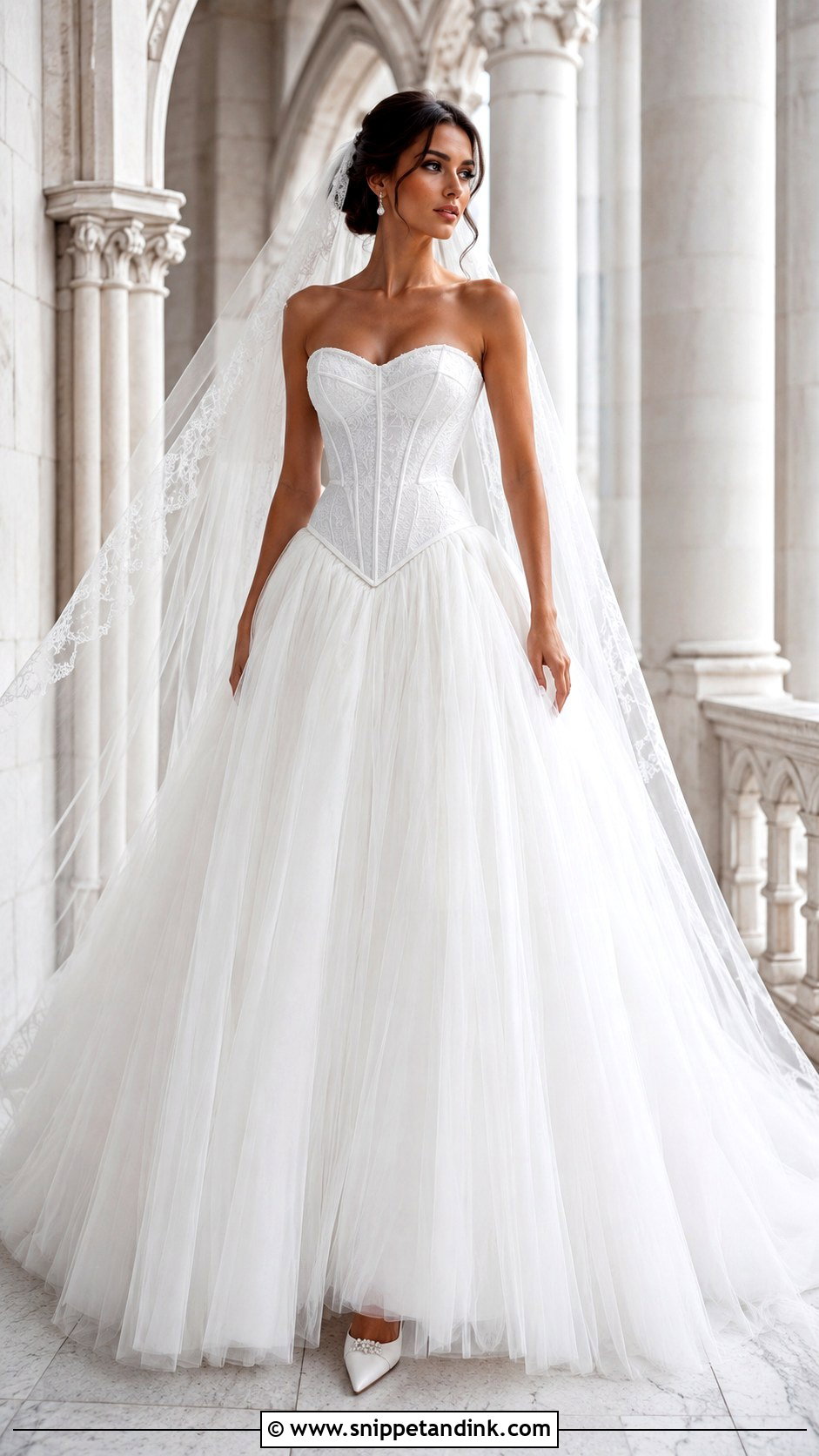 Fairytale Basque Waist Wedding Gown - Snippet and Ink - 25 Fairytale Wedding Gown Ideas