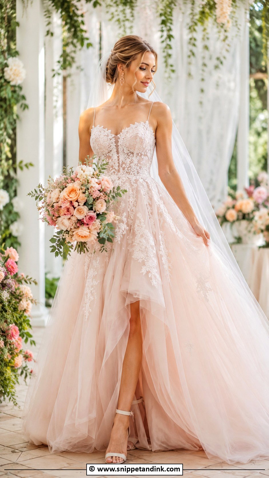 Fairytale Blush Wedding Dress - Snippet and Ink - 30 Fairytale Wedding Dresses