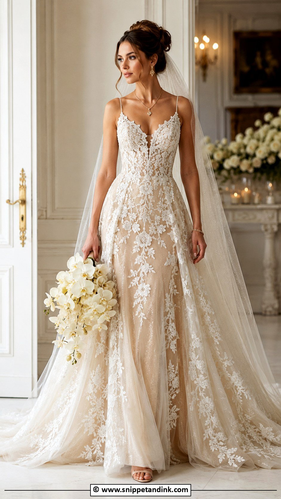 Fairytale Champagne Wedding Dress - Snippet and Ink - 30 Fairytale Wedding Dresses