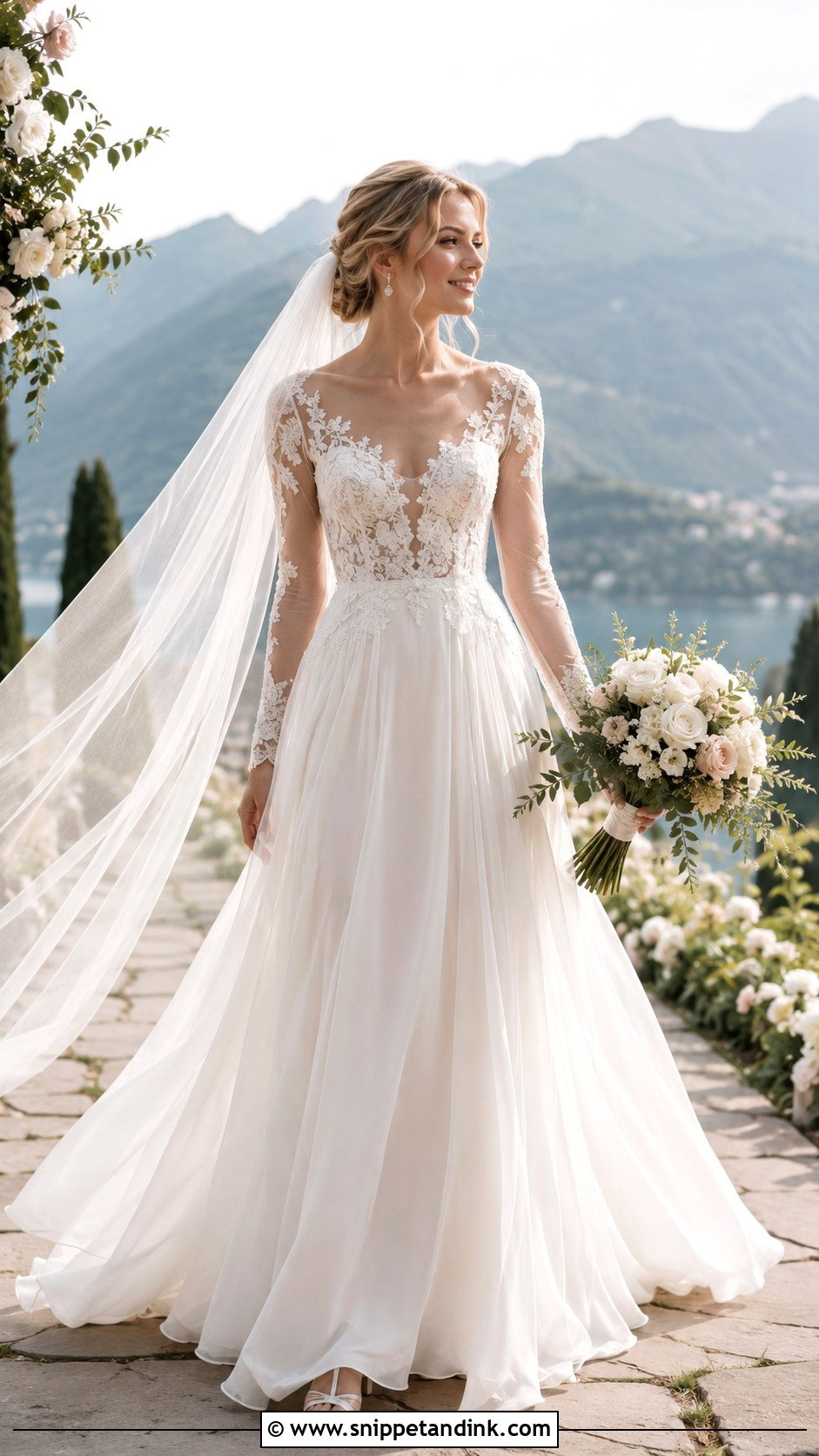 Fairytale Chiffon Wedding Dress - Snippet and Ink - 25 Fairytale Wedding Gown Ideas