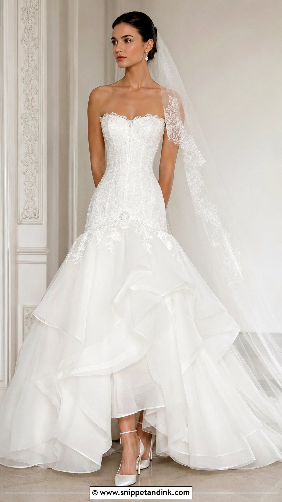 Fairytale Drop Waist Wedding Dress - Snippet and Ink - 25 Fairytale Wedding Gown Ideas