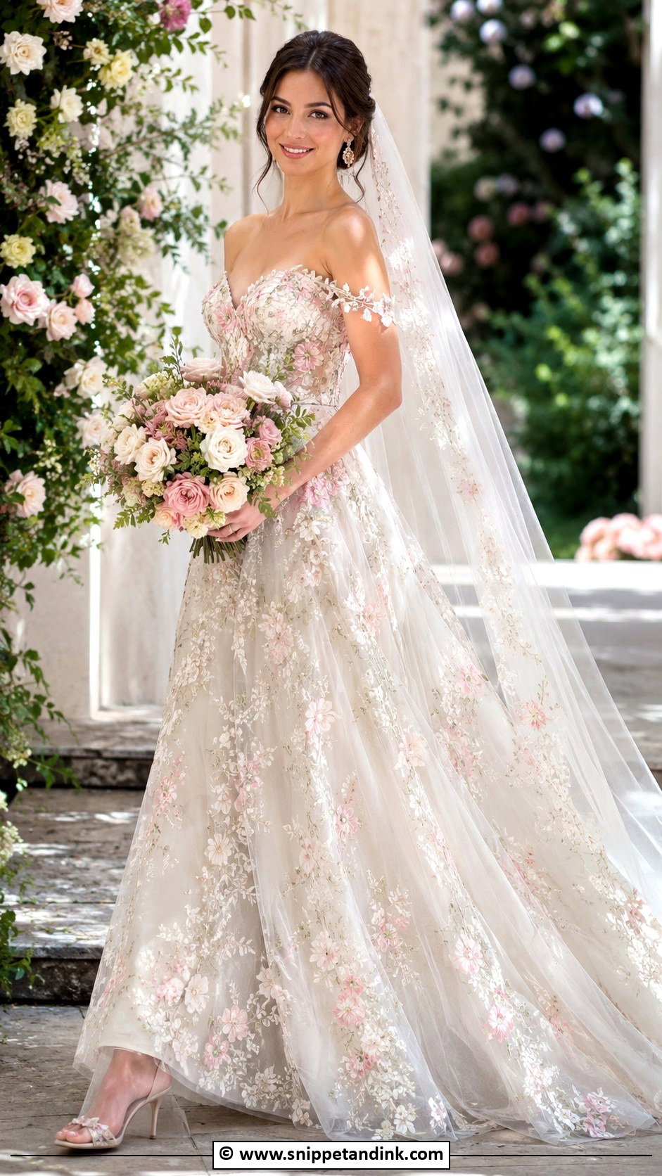 Fairytale Floral Wedding Dress - Snippet and Ink - 30 Fairytale Wedding Dresses