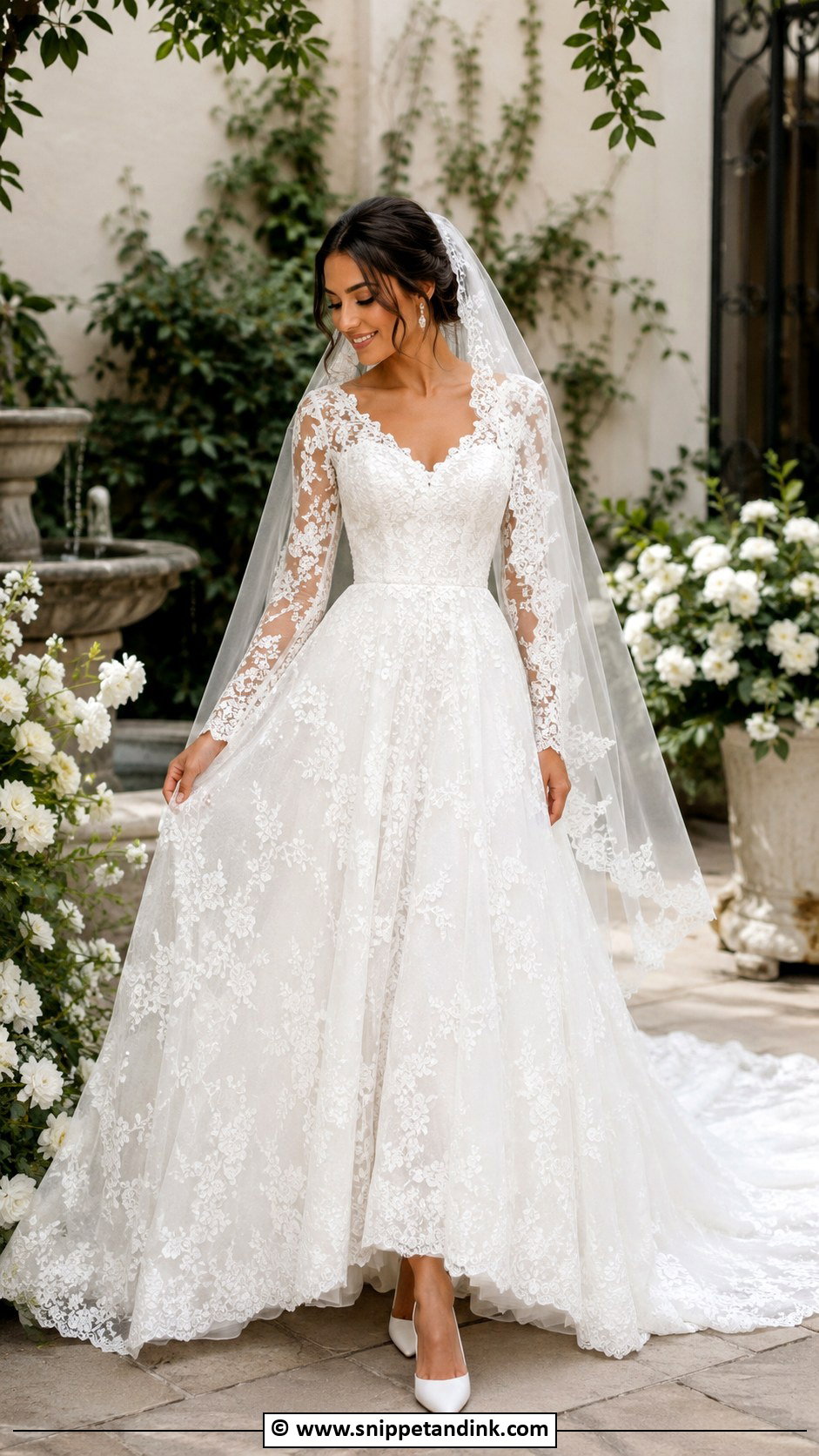 Fairytale Lace Wedding Dress - Snippet and Ink - 30 Fairytale Wedding Dresses