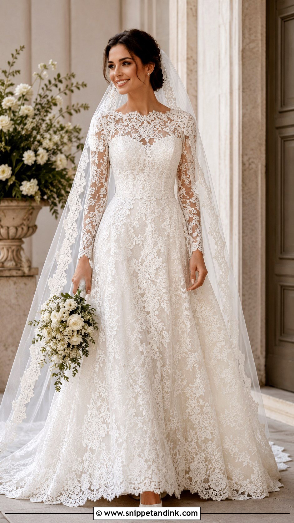 Fairytale Lace Wedding Gown - Snippet and Ink - 25 Fairytale Wedding Gown Ideas