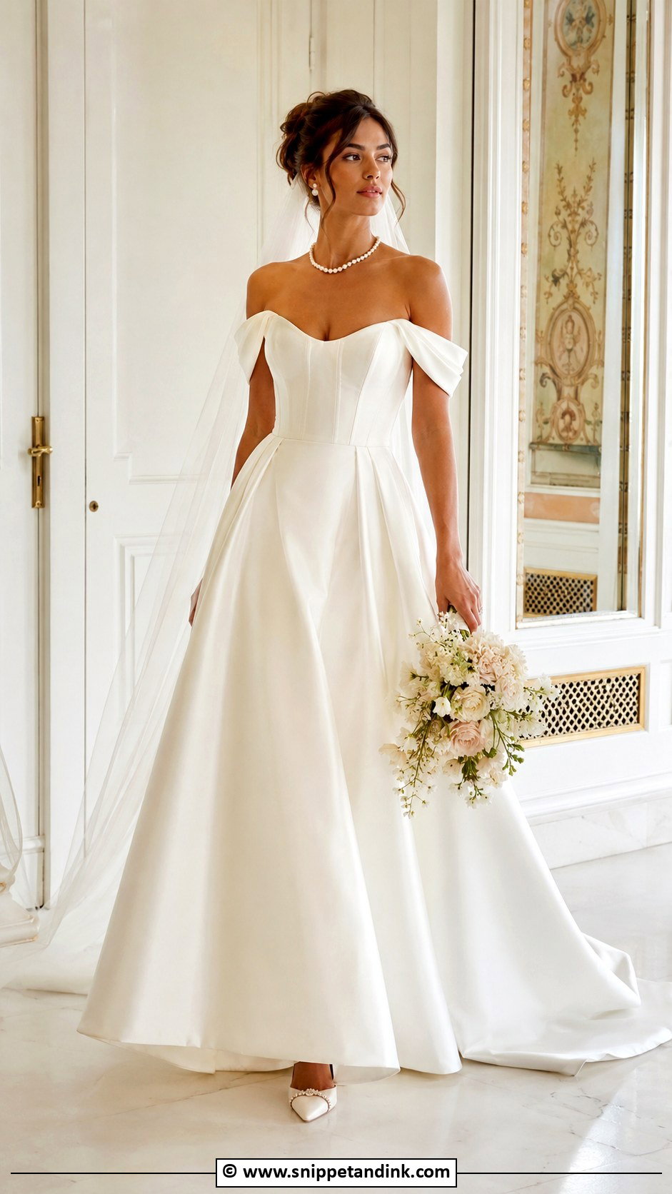 Fairytale Off Shoulder Wedding Dress - Snippet and Ink - 30 Fairytale Wedding Dresses