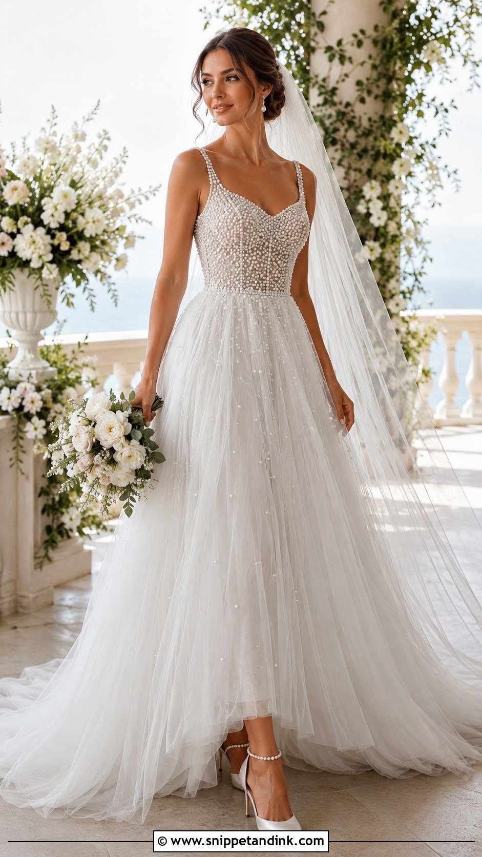 Fairytale Pearl Wedding Dress - Snippet and Ink - 25 Fairytale Wedding Gown Ideas