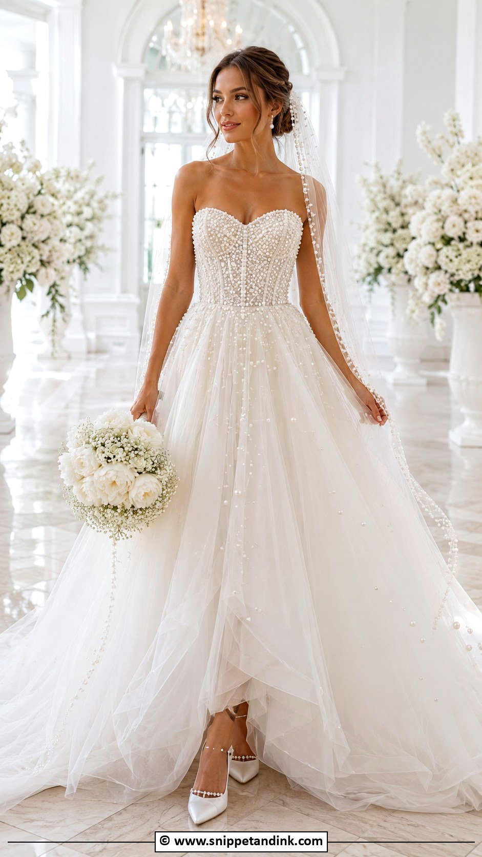 Fairytale Pearl Wedding Dress - Snippet and Ink - 30 Fairytale Wedding Dresses