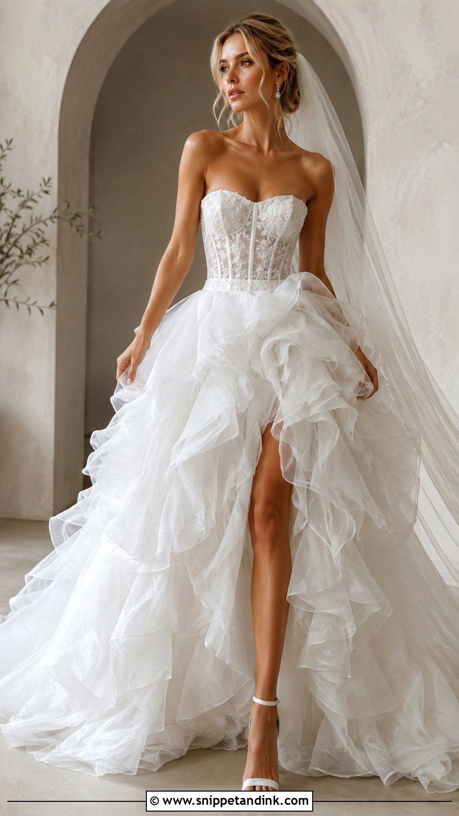 Fairytale Ruffle Wedding Gown - Snippet and Ink - 25 Fairytale Wedding Gown Ideas