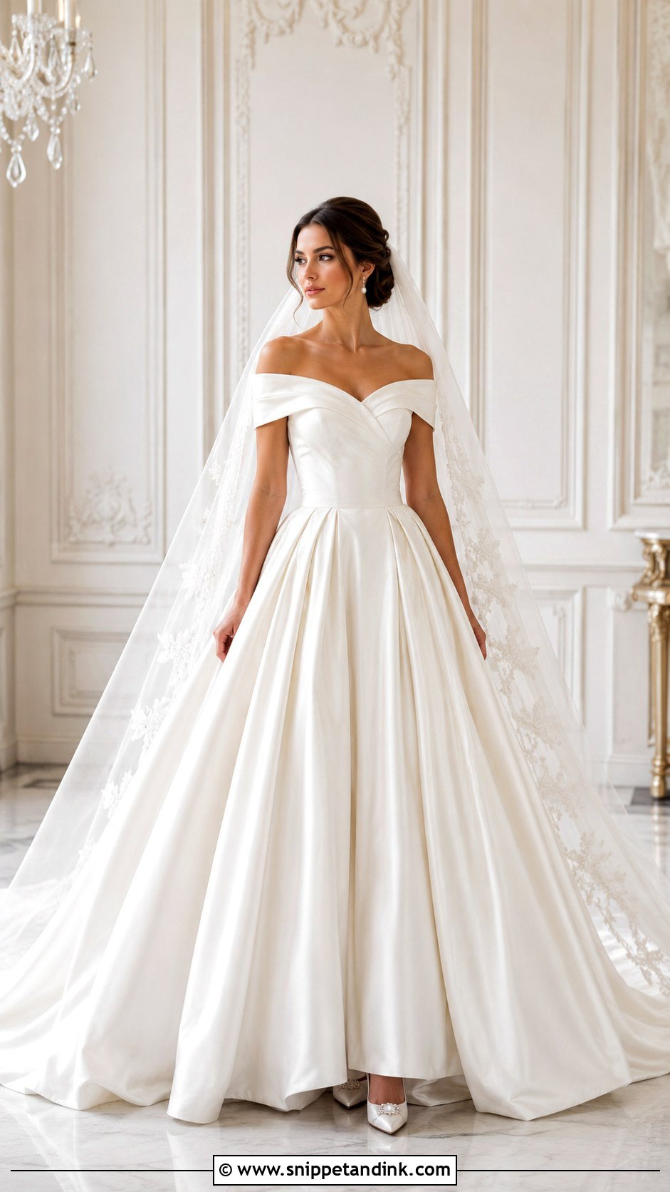 Fairytale Satin Ball Gown - Snippet and Ink - 25 Fairytale Wedding Gown Ideas