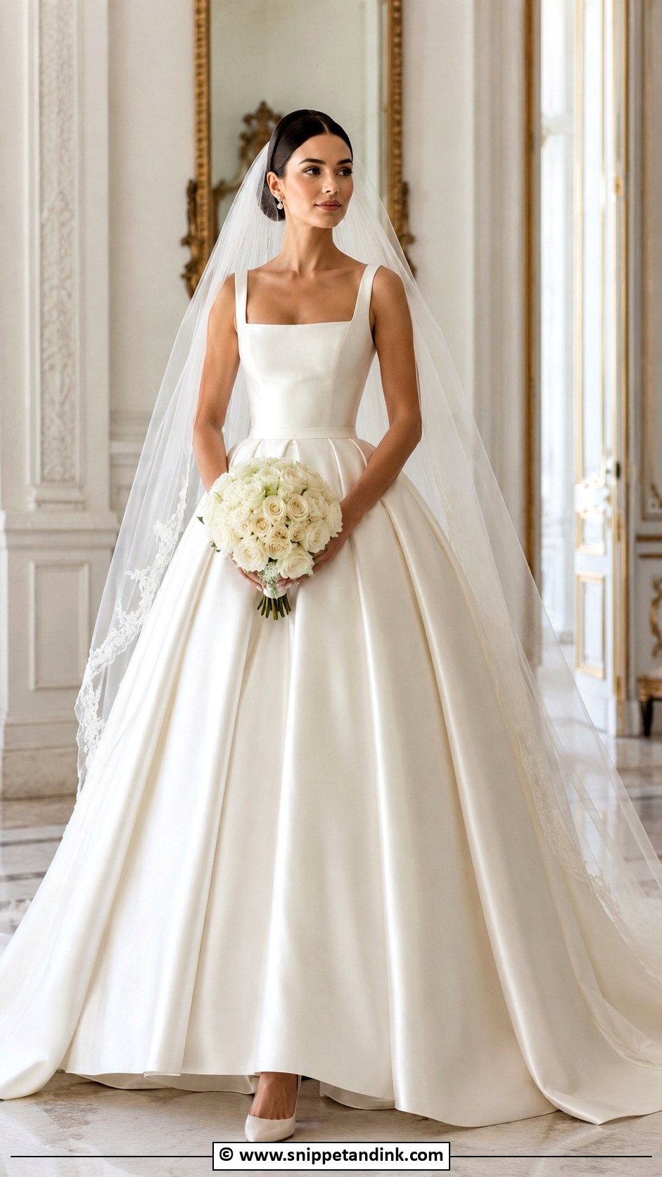 Fairytale Satin Wedding Dress - Snippet and Ink - 30 Fairytale Wedding Dresses