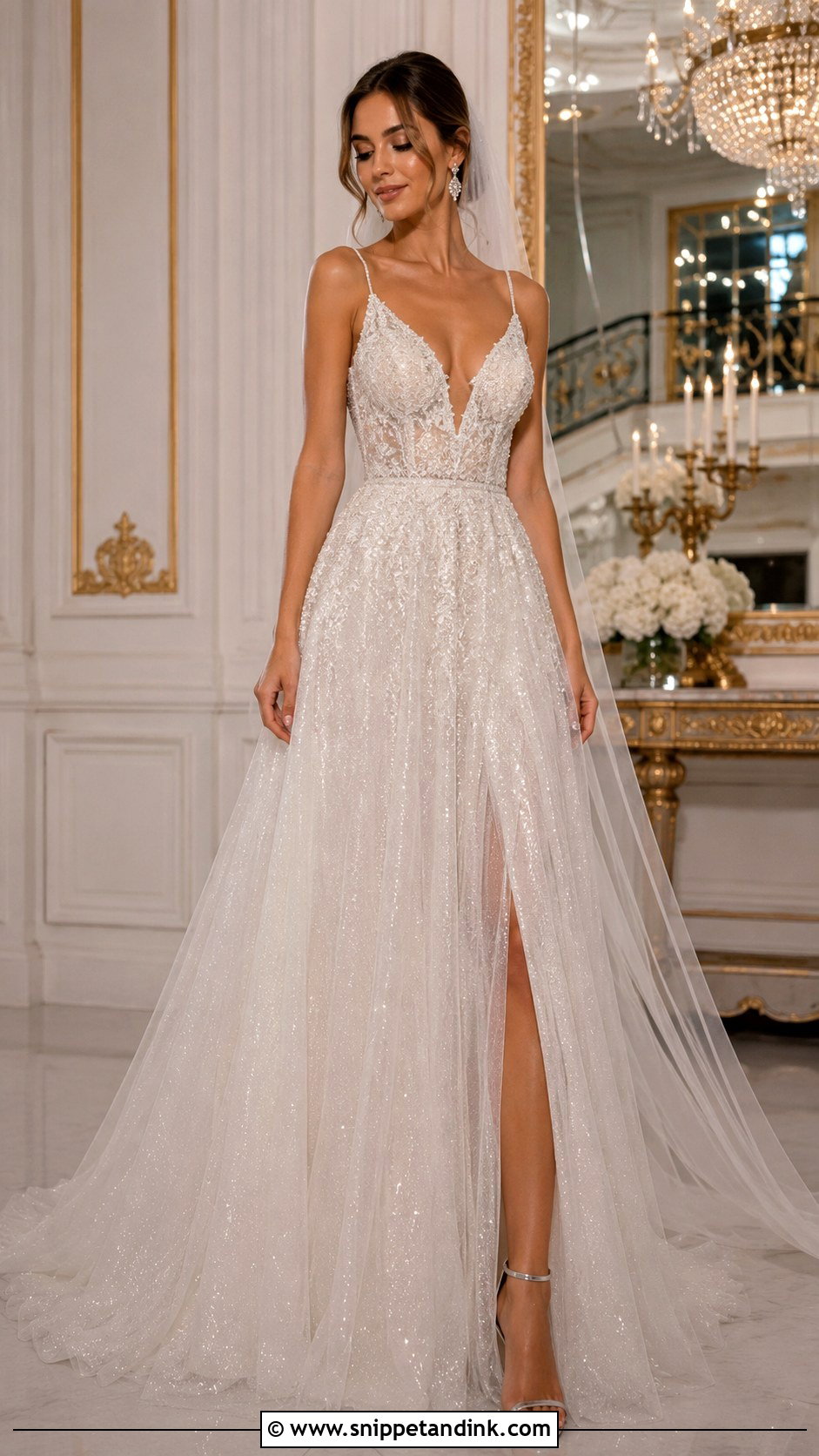 Fairytale Sparkly Wedding Gown - Snippet and Ink - 25 Fairytale Wedding Gown Ideas