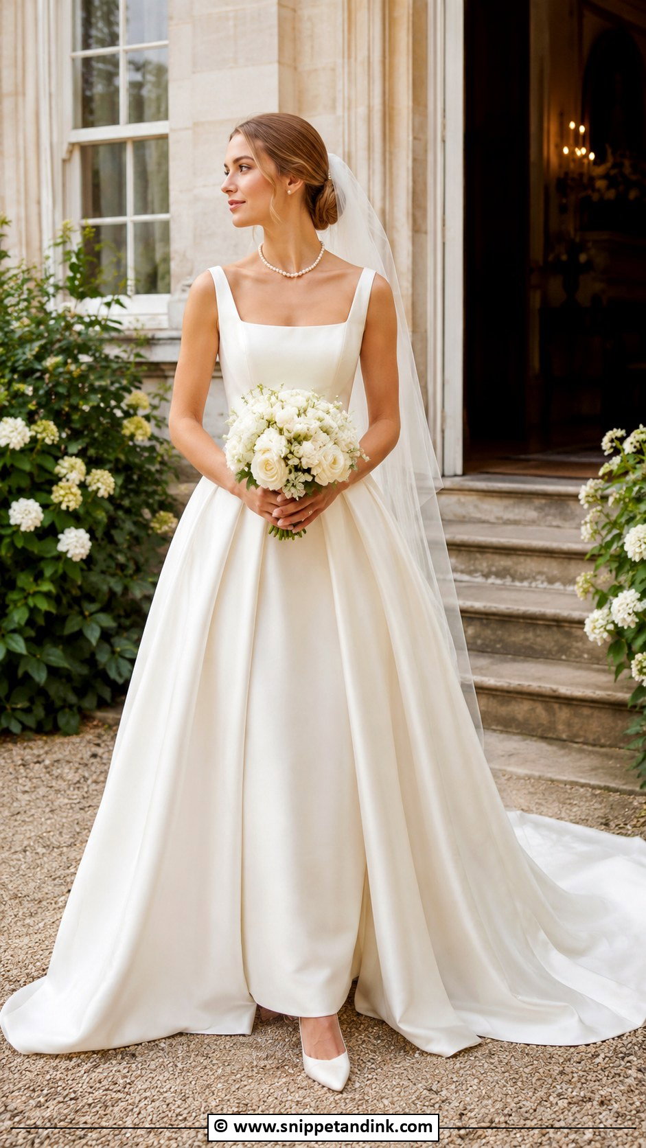 Fairytale Square Neck Wedding Dress - Snippet and Ink - 30 Fairytale Wedding Dresses