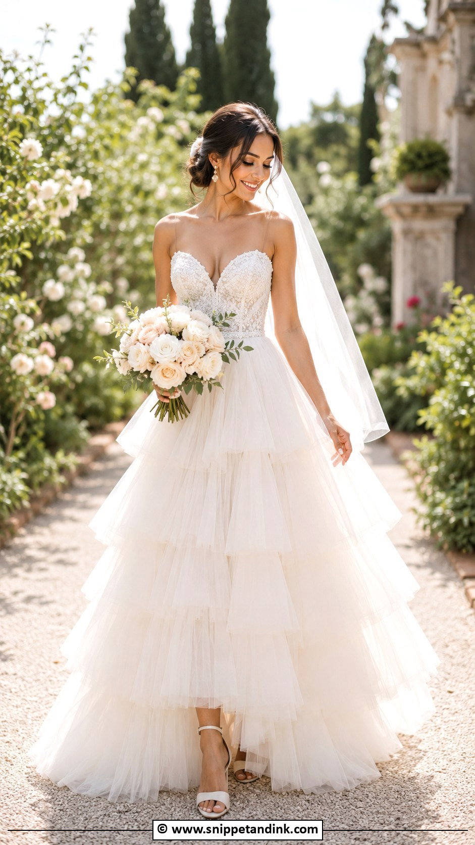 Fairytale Tiered Wedding Dress - Snippet and Ink - 30 Fairytale Wedding Dresses