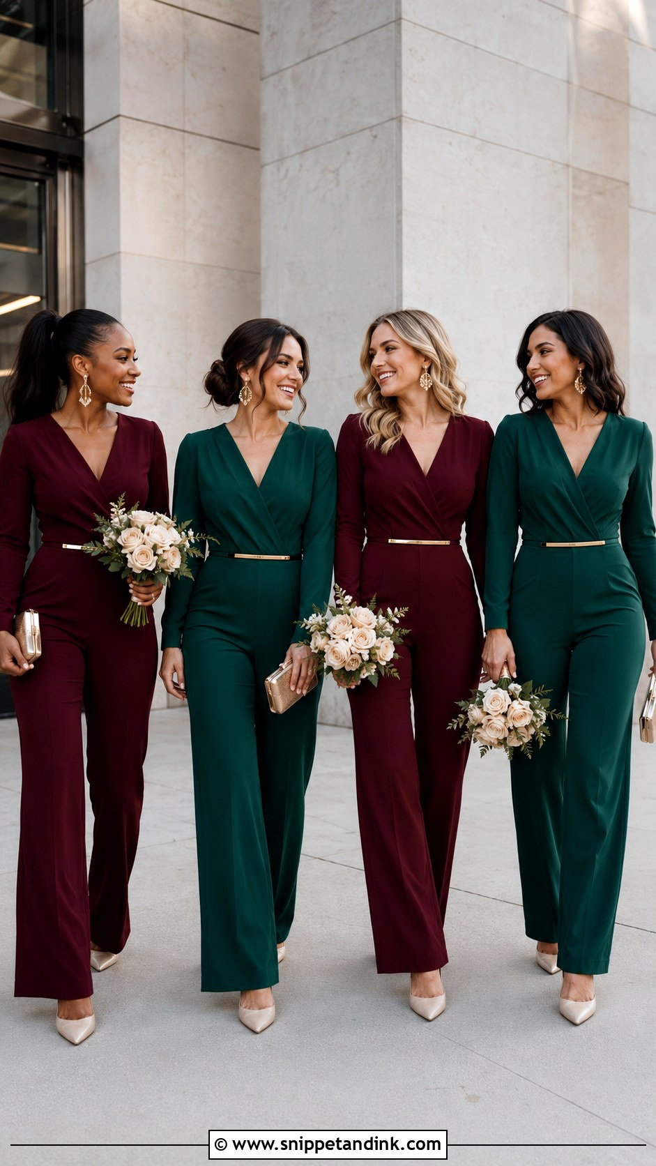 Fall Bridal Party Jumpsuits - Snippet and Ink - 20 Fall Bridal Party Ideas