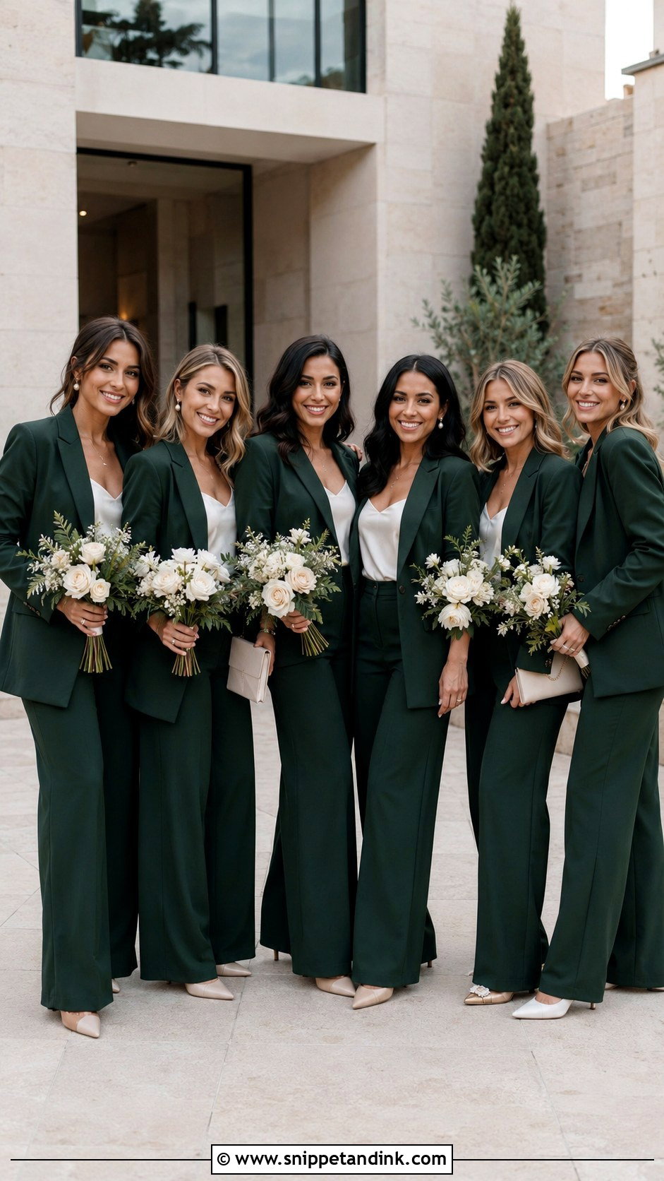 Fall Bridal Party Pantsuits - Snippet and Ink - 20 Fall Bridal Party Ideas