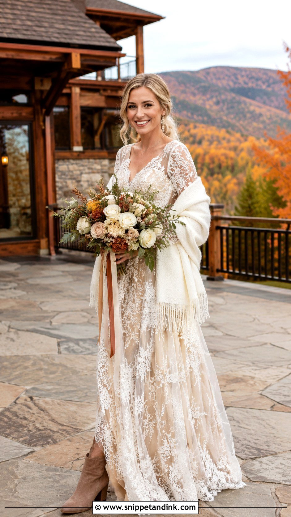 Fall Mountain Wedding Dress - Snippet and Ink - 25 Mountain Wedding Dress Ideas