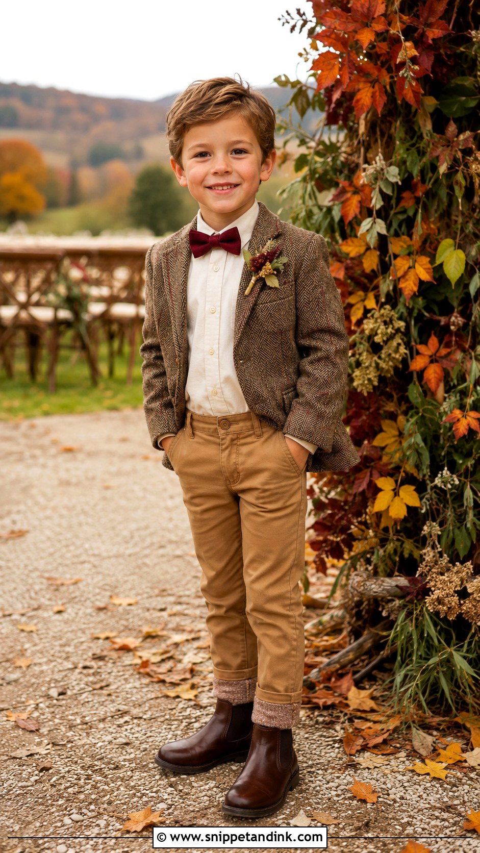 Fall Ring Bearer Outfit With Tweed Jacket - Snippet and Ink - 20 Bearer Outfit Ideas