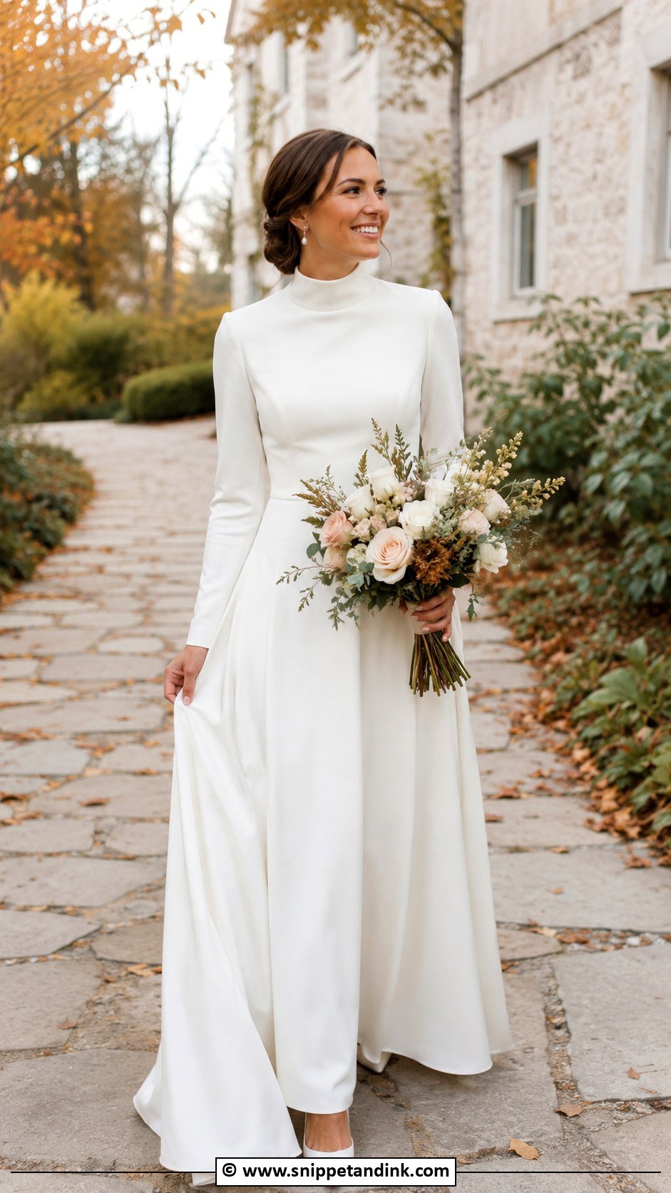 Fall Turtleneck Wedding Dress - Snippet and Ink - 25 Turtle Neck Wedding Dress Ideas