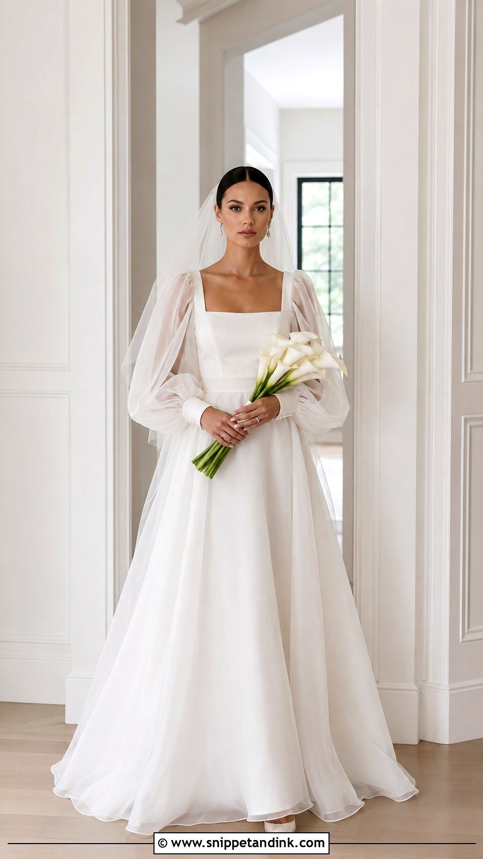Fall Wedding Dress With Balloon Sleeves - Snippet and Ink - 20 Fall Wedding Dress Sleeves