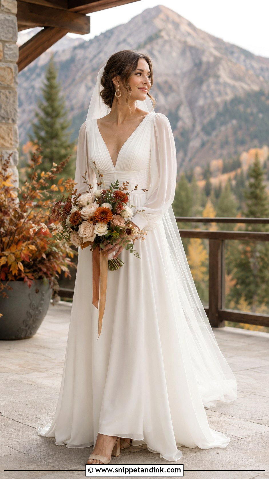 Fall Wedding Dress With Bishop Sleeves - Snippet and Ink - 20 Fall Wedding Dress Sleeves