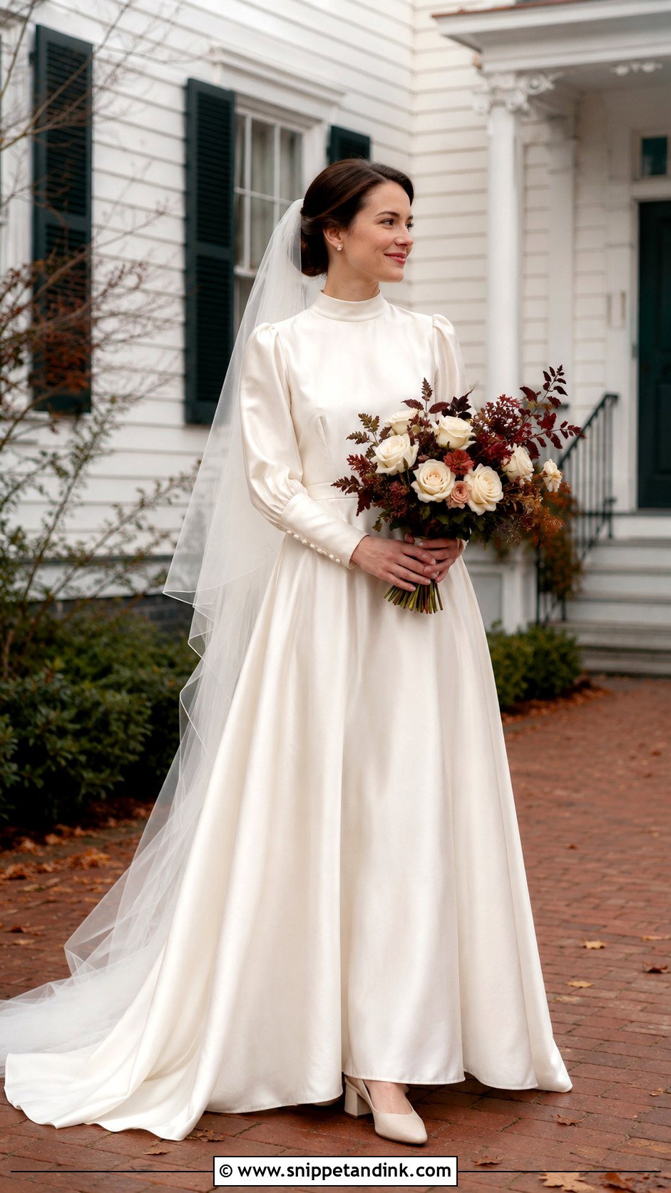 Fall Wedding Dress With Juliet Sleeves - Snippet and Ink - 20 Fall Wedding Dress Sleeves