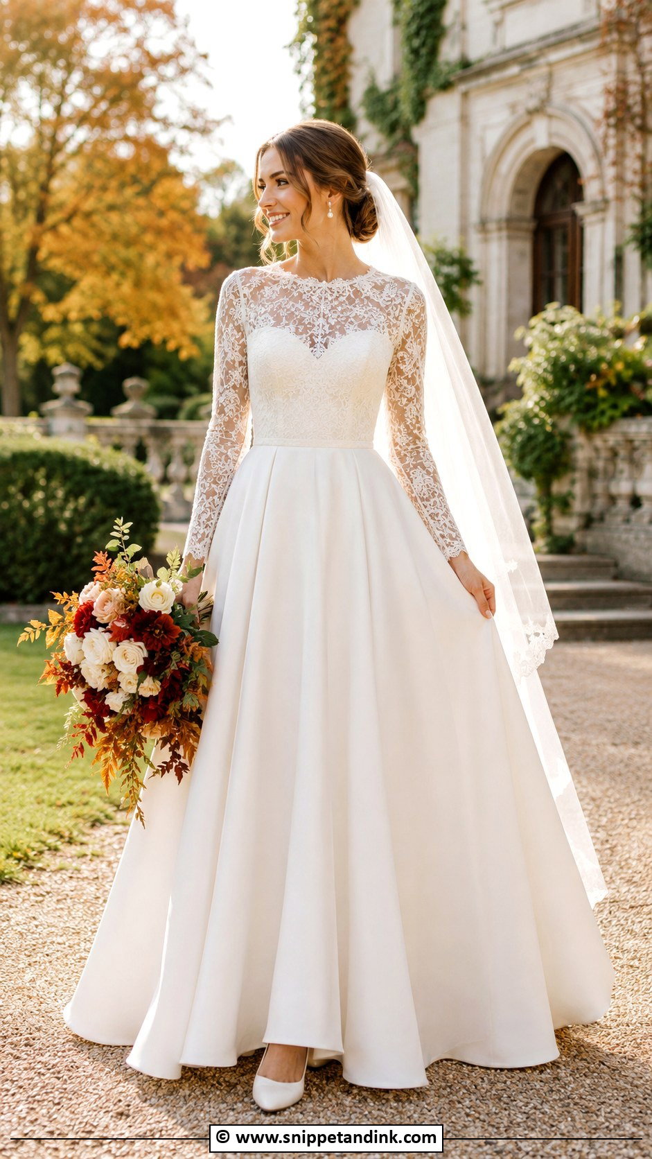 Fall Wedding Dress With Sleeves - Snippet and Ink - 35 Wedding Dresses with Sleeves