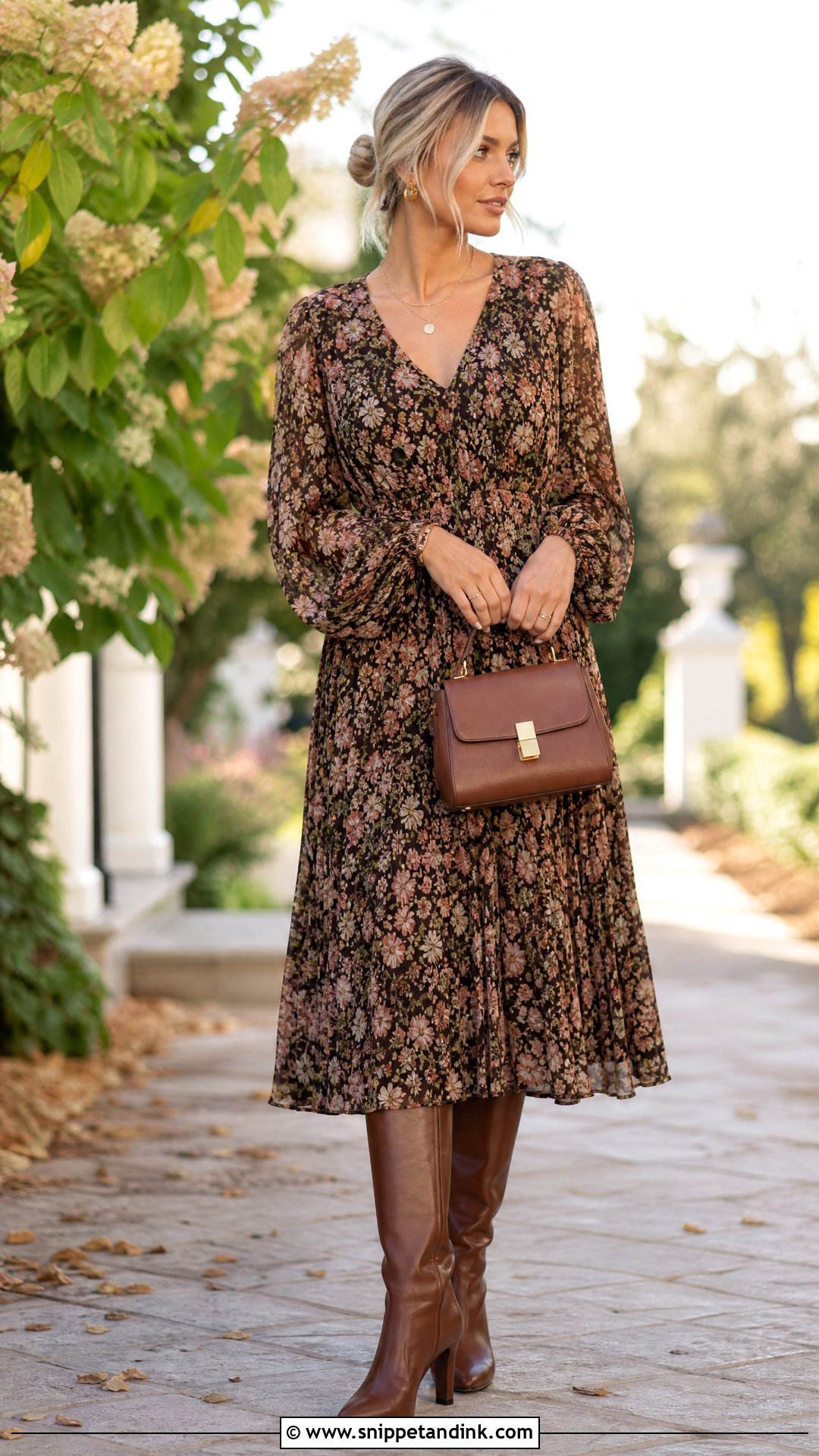 Fall Wedding Guest Heeled Boots Outfit - Snippet and Ink - 25 Fall Wedding Outfits