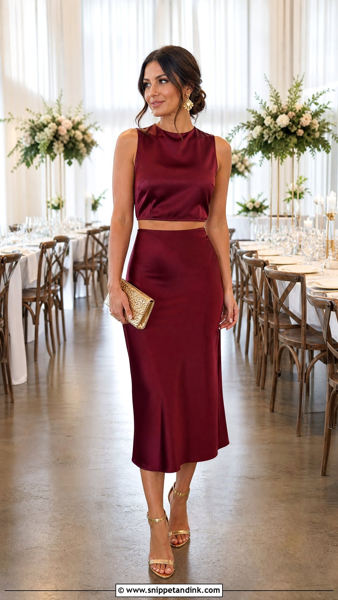 Fall Wedding Guest Two Piece Set Outfit - Snippet and Ink - 25 Fall Wedding Outfits