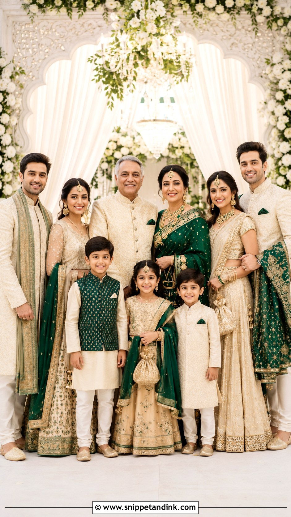 Family Matching Wedding Photo Outfits - Snippet and Ink - 25 Indian Wedding Family Matching Outfits